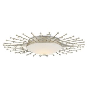 Planisphere 1-Light Flush Mount in Silver Leaf