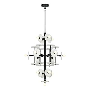 Amani 15-Light Chandelier in Black Cashmere