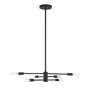 Lyrique 6-Light Chandelier in Matte Black