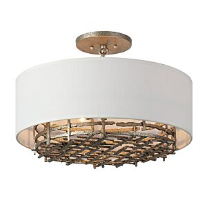 Cameo 4-Light Convertible Semi-Flush or Pendant in Campagne Luxe