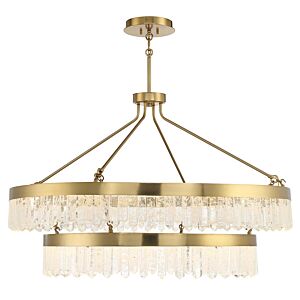 Landon 2-Light LED Pendant in Warm Brass