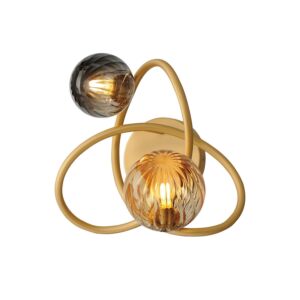 Planetary 2-Light LED Wall Sconce in Gold