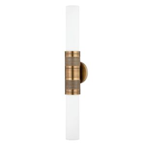 Liam 2-Light Wall Sconce in Patina Brass