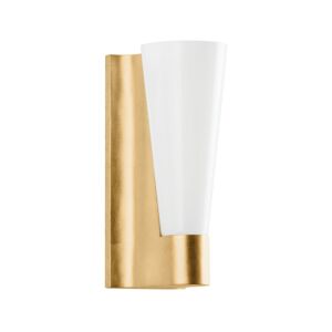 Abner 1-Light Wall Sconce in Vintage Gold Leaf