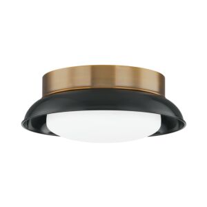 Arnie 2-Light Flush Mount in Patina Brass