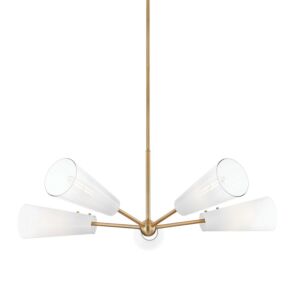 Camarillo 5-Light Chandelier in Patina Brass