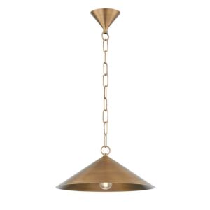 Midvale 1-Light Pendant in Patina Brass