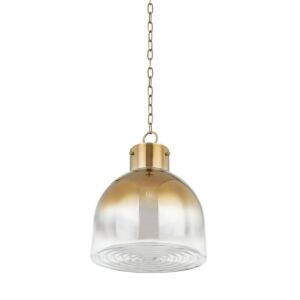 Beryl 1-Light Pendant in Patina Brass