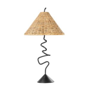 Alaric 1-Light Table Lamp in Forged Iron