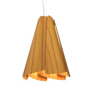 Fuchsia 1-Light Pendant in Teak