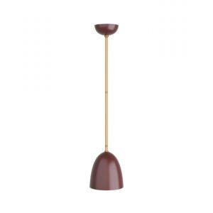 Wade 1-Light Flush Mount in Oxblood