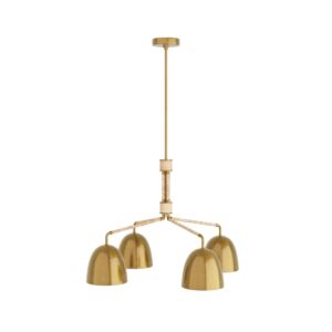 Worth 4-Light Chandelier in Vintage Brass