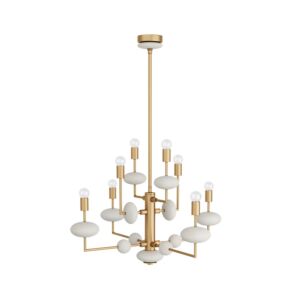 Vista 8-Light Chandelier in Antique Brass