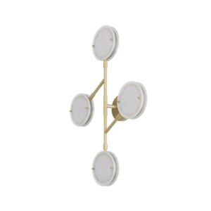 Meridian 4-Light LED Wall Sconce in Clear Seedy