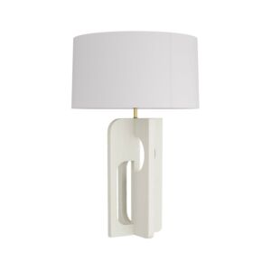 Tevin 1-Light Table Lamp in Matte Ivory