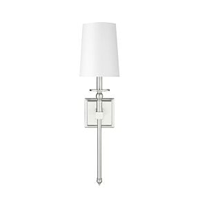 1-Light Wall Sconce in Brushed Nickel