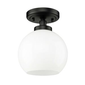 Galveston BLK 1-Light Flush Mount in Matte Black