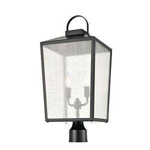 Devens 2-Light Outdoor Post Lantern in Powder Coated Black