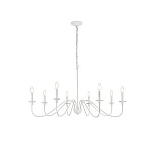 Rohan 8-Light Chandelier in White