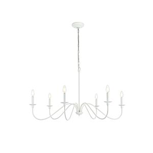 Rohan 6-Light Chandelier in White