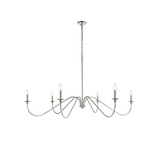 Rohan 6-Light Chandelier in Polished Nickel