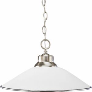 Glass Pendants 1-Light Pendant in Brushed Nickel