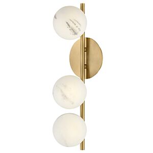 Selene 3-Light LED Wall Sconce in Lacquered Brass