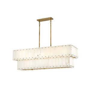 Simone 8-Light LED Linear Chandelier in Burnished Gold