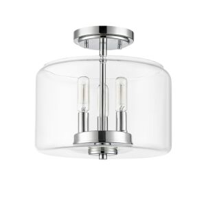 Asheville 3-Light Semi-Flush Mount in Chrome