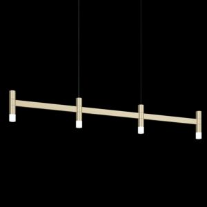 Systema Staccato 4-Light LED Linear Pendant in Brass Finish