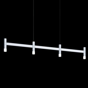 Systema Staccato 4-Light LED Linear Pendant in Bright Satin Aluminum