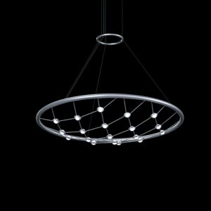 Constellation 29-Light LED Pendant in Bright Satin Aluminum