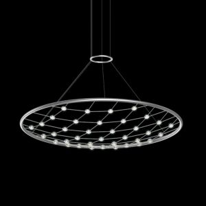 Constellation 37-Light LED Pendant in Bright Satin Aluminum