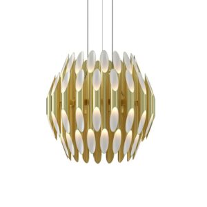 Chimes LED Pendant in Satin Brass