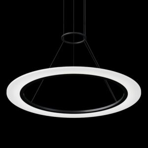 Arctic Rings 1-Light LED Pendant in Satin Black