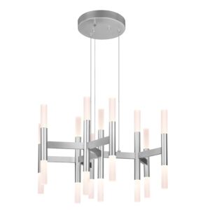 Luna 2-Light LED Pendant in Bright Satin Aluminum