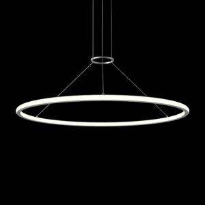 Luna 2-Light LED Pendant in Bright Satin Aluminum