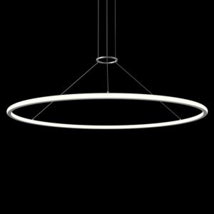 Luna 2-Light LED Pendant in Bright Satin Aluminum