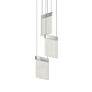 V Panels LED Pendant in Polished Chrome