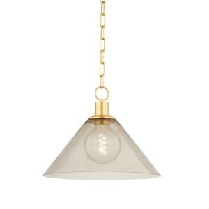 Anniebee 1-Light Pendant in Aged Brass