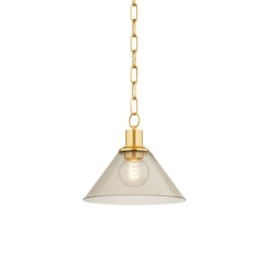 Anniebee 1-Light Pendant in Aged Brass