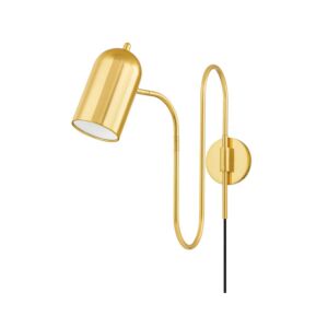 Romee 1-Light Wall Sconce in Aged Brass