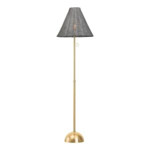 Destiny 1-Light Floor Lamp in Aged Brass