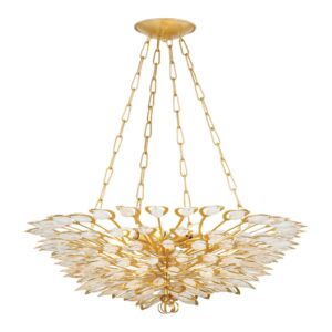 Vittoria 8-Light Chandelier in Gold Leaf