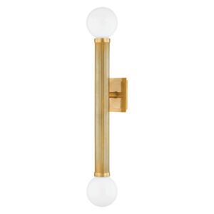 Pienza 2-Light Wall Sconce in Vintage Brass