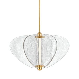 Freya 1-Light LED Pendant in Vintage Brass