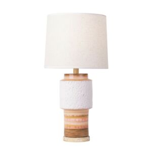 Tilde 1-Light Table Lamp in Apothecary Gold with Orange Quartz