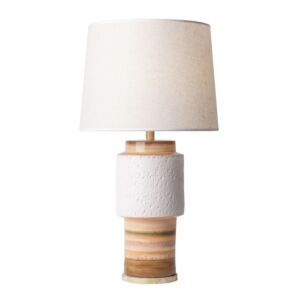 Tilde 1-Light Table Lamp in Apothecary Gold with Orange Quartz