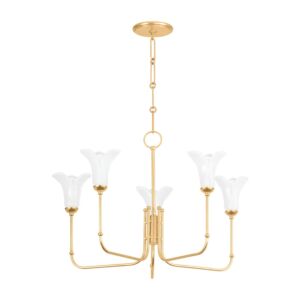 Montclair 5-Light Chandelier in Vintage Gold Leaf