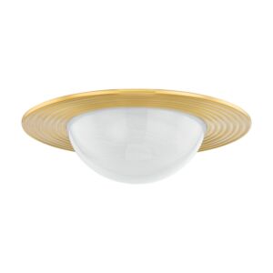 Geraldton 1-Light LED Flush Mount in Aged Brass